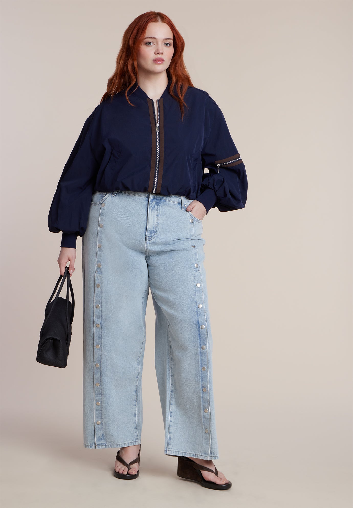 Snap Front Midrise Jean image number 0