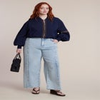 Snap Front Midrise Jean image number 0