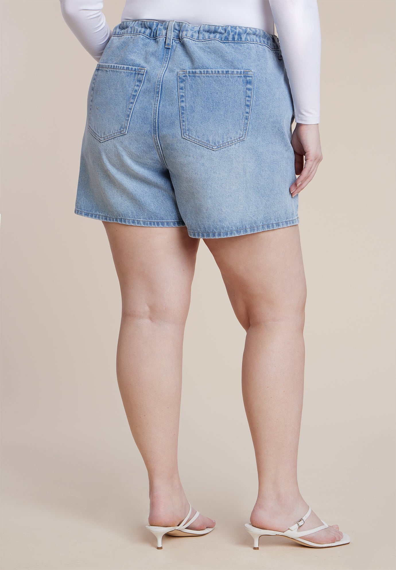 Drawstring Lightweight Denim Short image number 2