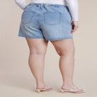 Drawstring Lightweight Denim Short image number null