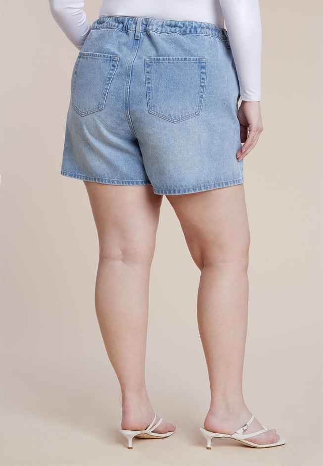 Drawstring Lightweight Denim Short image number 2