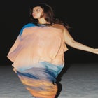 Printed Cape Maxi Dress image number 6