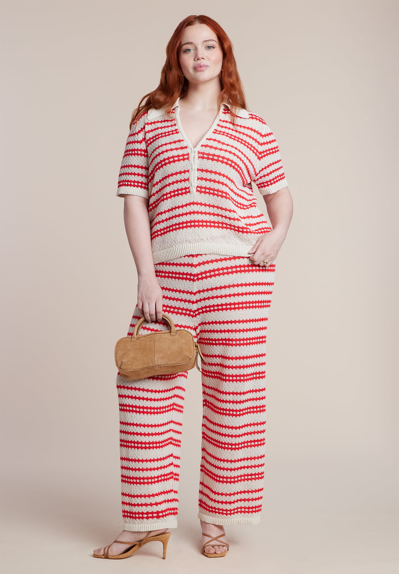 Pointelle Stripe Sweater Pant image number 2