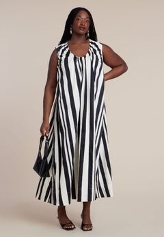 Shirred Neckline Tank Dress