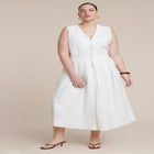Zipper Detail Linen Maxi Dress image number 0