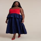 Peplum Detail Colorblocked Dress image number 0