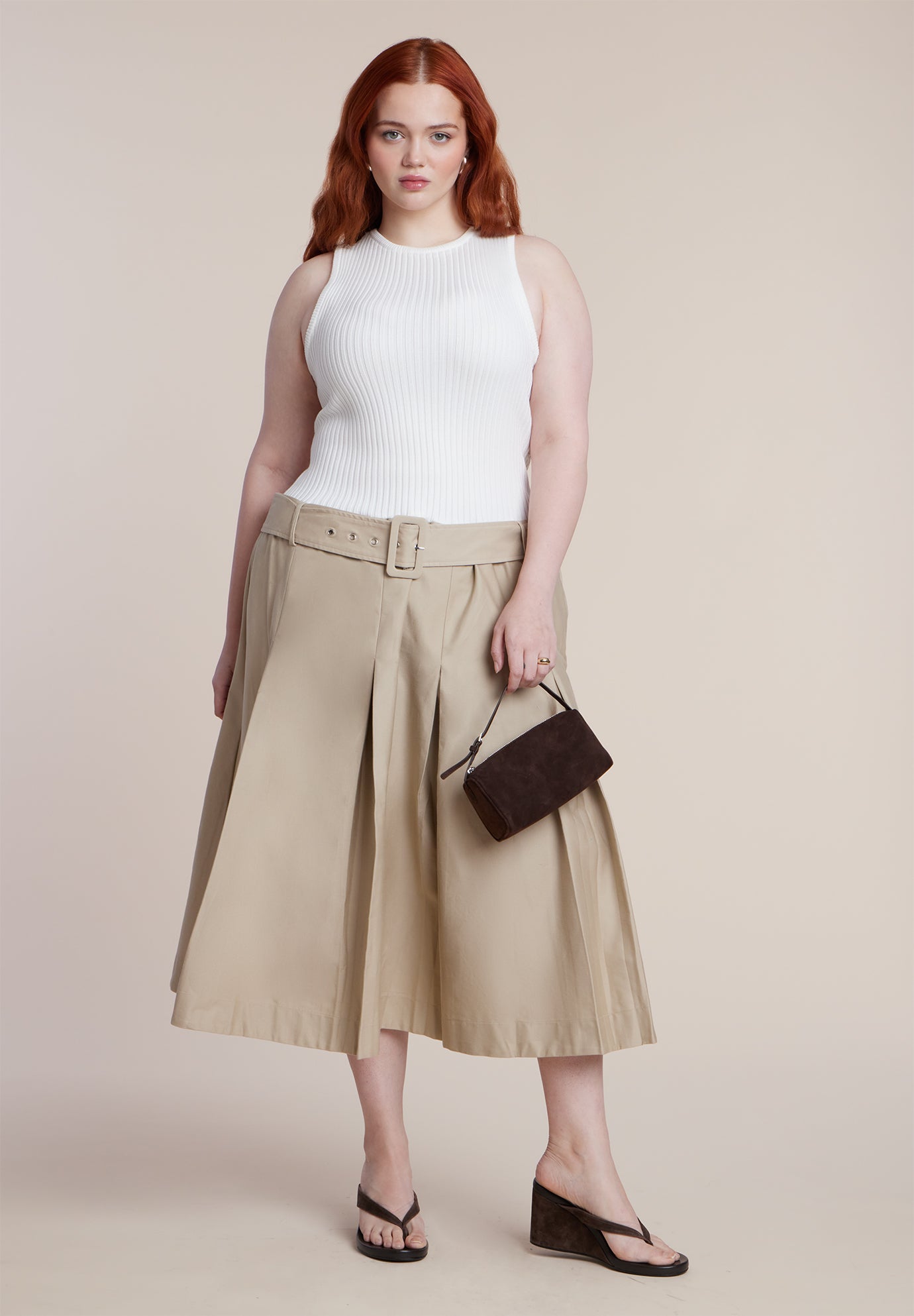Combo Dress With Belt image number 0
