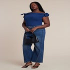 Off Shoulder Top With Ties image number 4