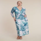 PatBO x ELOQUII Printed Mesh Maxi Dress image number 3