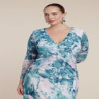 PatBO x ELOQUII Printed Mesh Maxi Dress image number 5