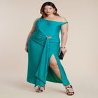 PatBO x ELOQUII Asym Neckline Maxi Dress image number 1