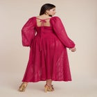 PatBO x ELOQUII Corset Waist Maxi Dress image number 3