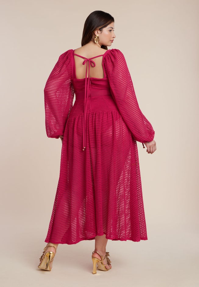 PatBO x ELOQUII Corset Waist Maxi Dress image number 3
