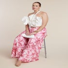 PatBO x ELOQUII Embellished Flower Appliqu&eacute; Top image number 2