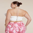 PatBO x ELOQUII Embellished Flower Appliqu&eacute; Top image number 4