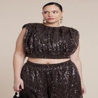 Sequin Strong Shoulder Top image number 1