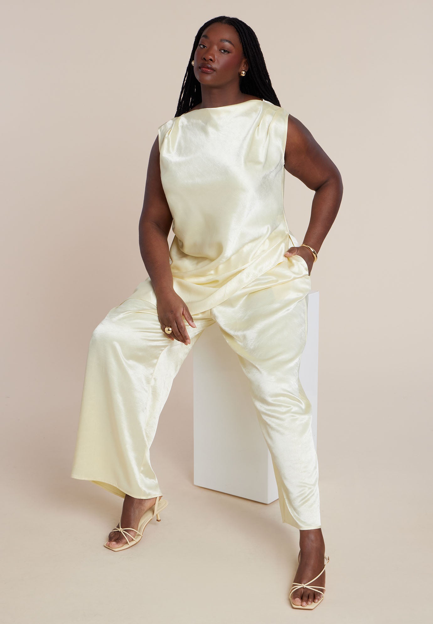 Pleat Detail Longline Top image number 2