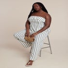 Sleeveless Linen Top With Foldover image number 2
