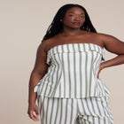 Sleeveless Linen Top With Foldover image number 0