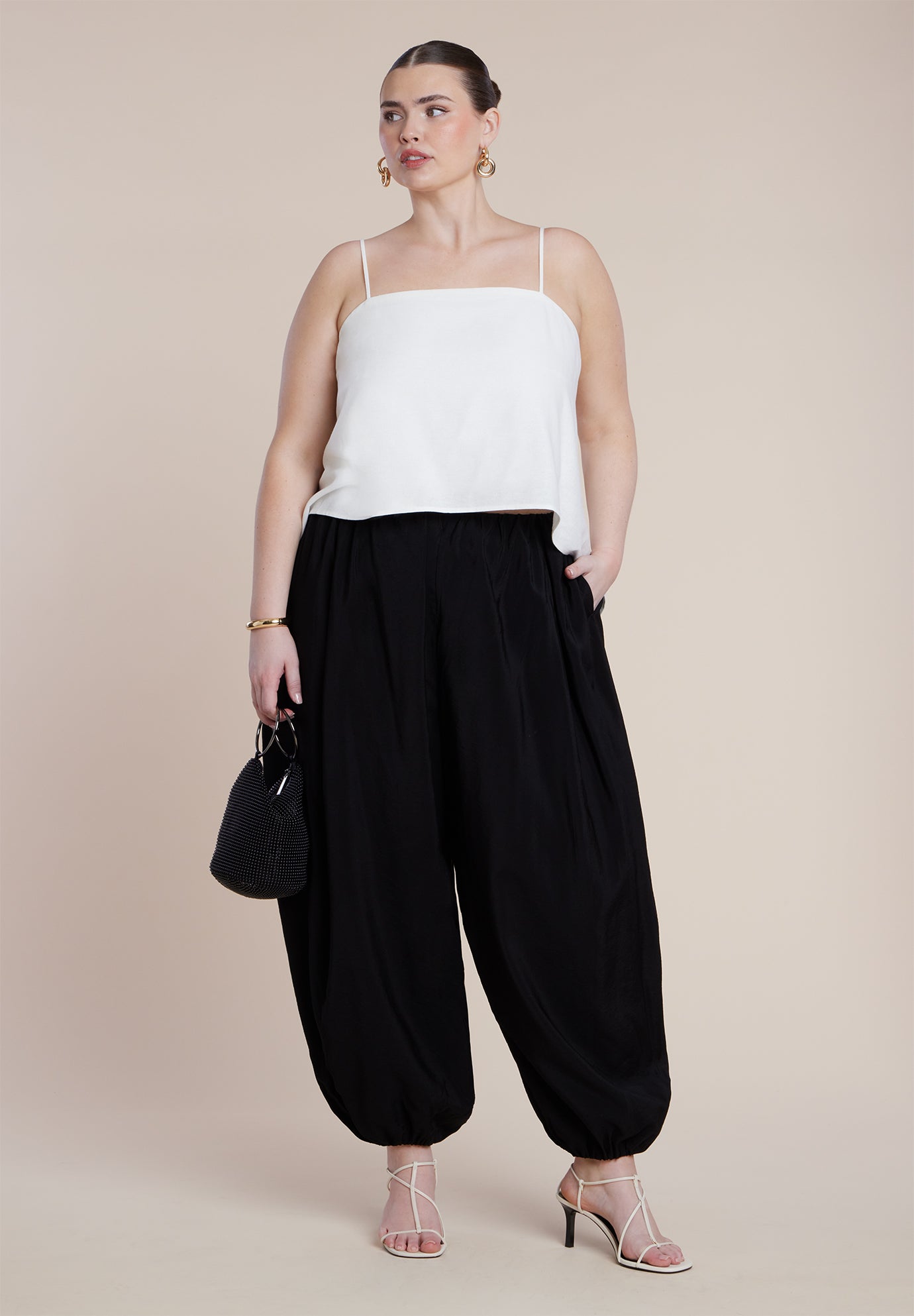 Cascading Linen Crop Top image number 4