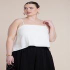 Cascading Linen Crop Top image number 0