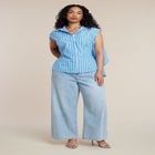 Button Up Shirt With Open Back image number 2