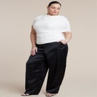 Sleeve Overlay Draped Top image number 1