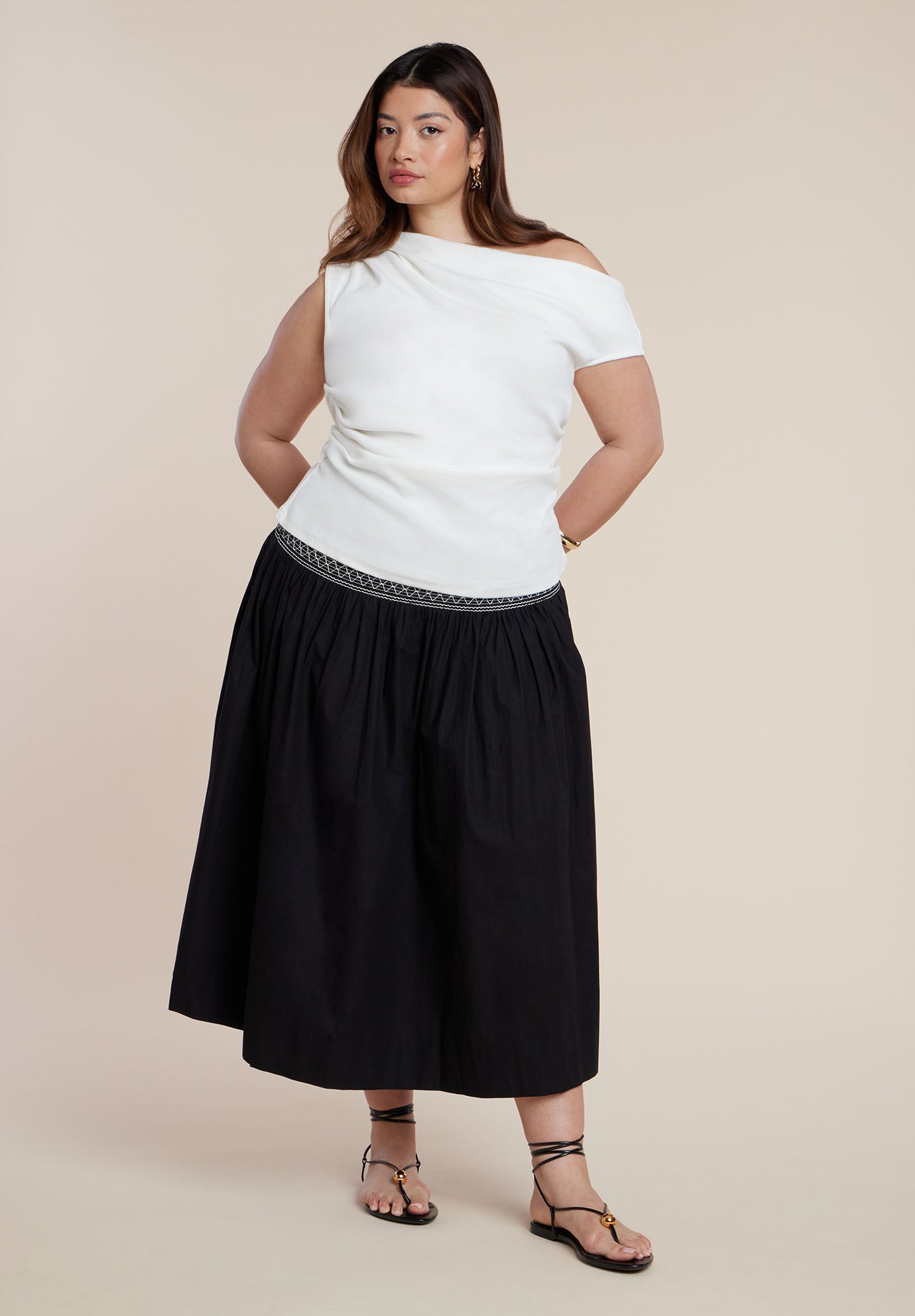 Asymmetrical Shirred Top image number 2