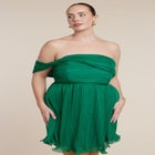 Strapless Mini Dress With Overlay image number 3