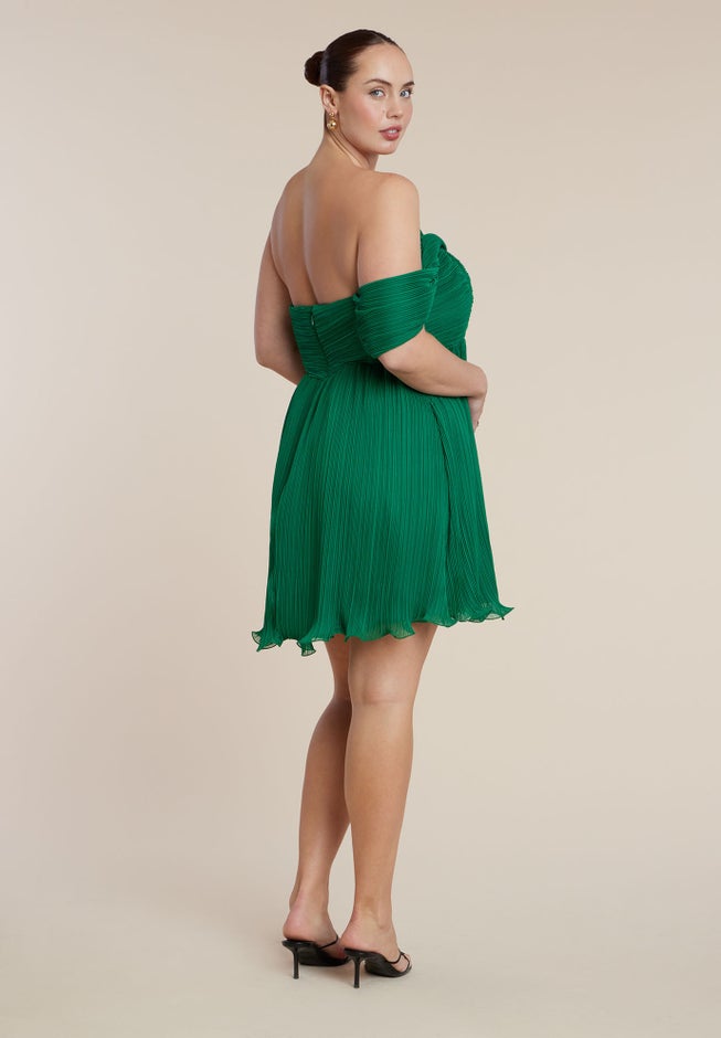Strapless Mini Dress With Overlay image number 4