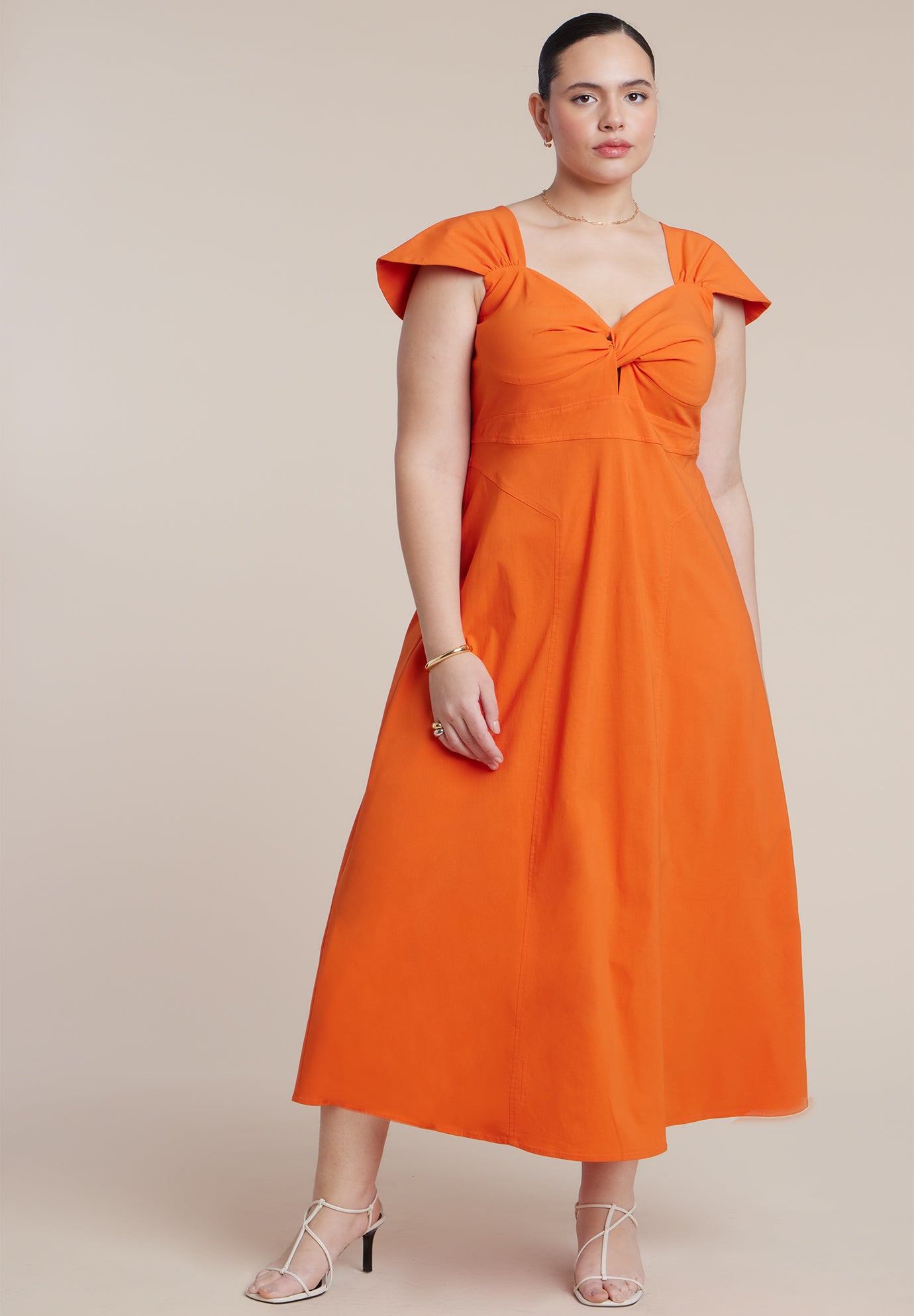 Twist-Detail Midi Dress image number 1