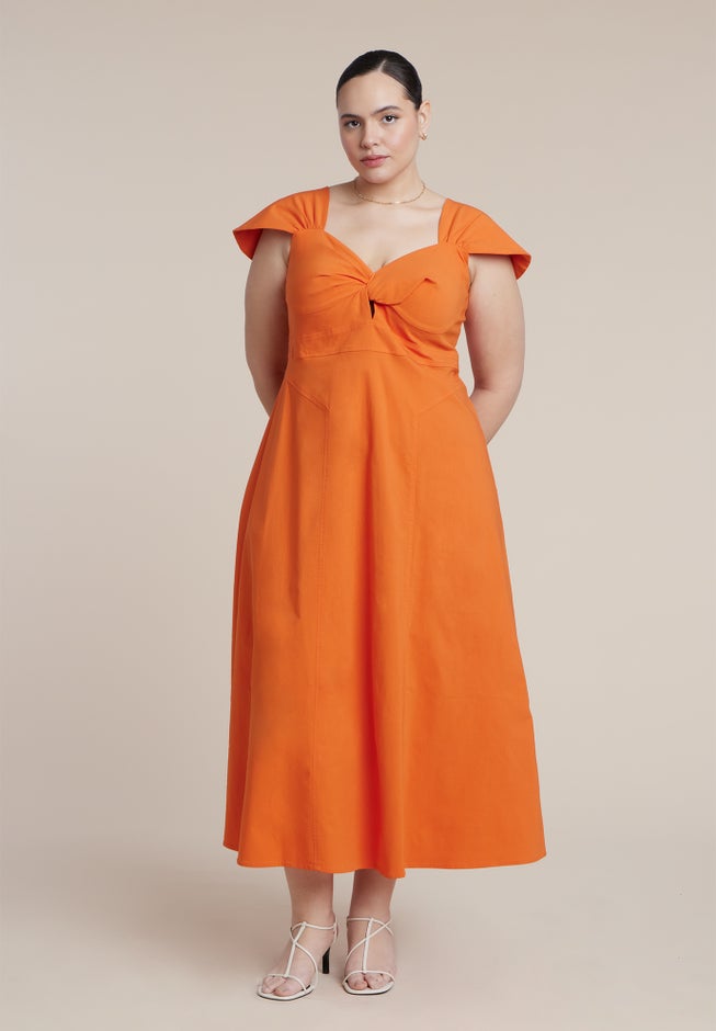 Twist-Detail Midi Dress image number 2