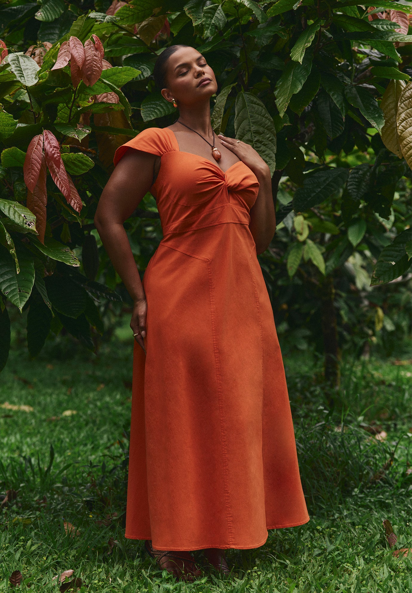 Twist-Detail Midi Dress image number 0