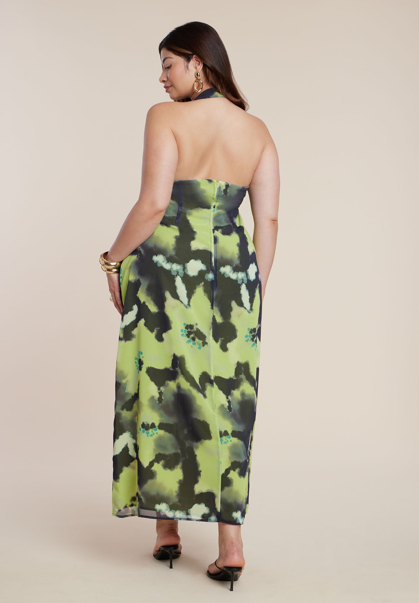 Tie-Detail Halter Maxi Dress image number 3