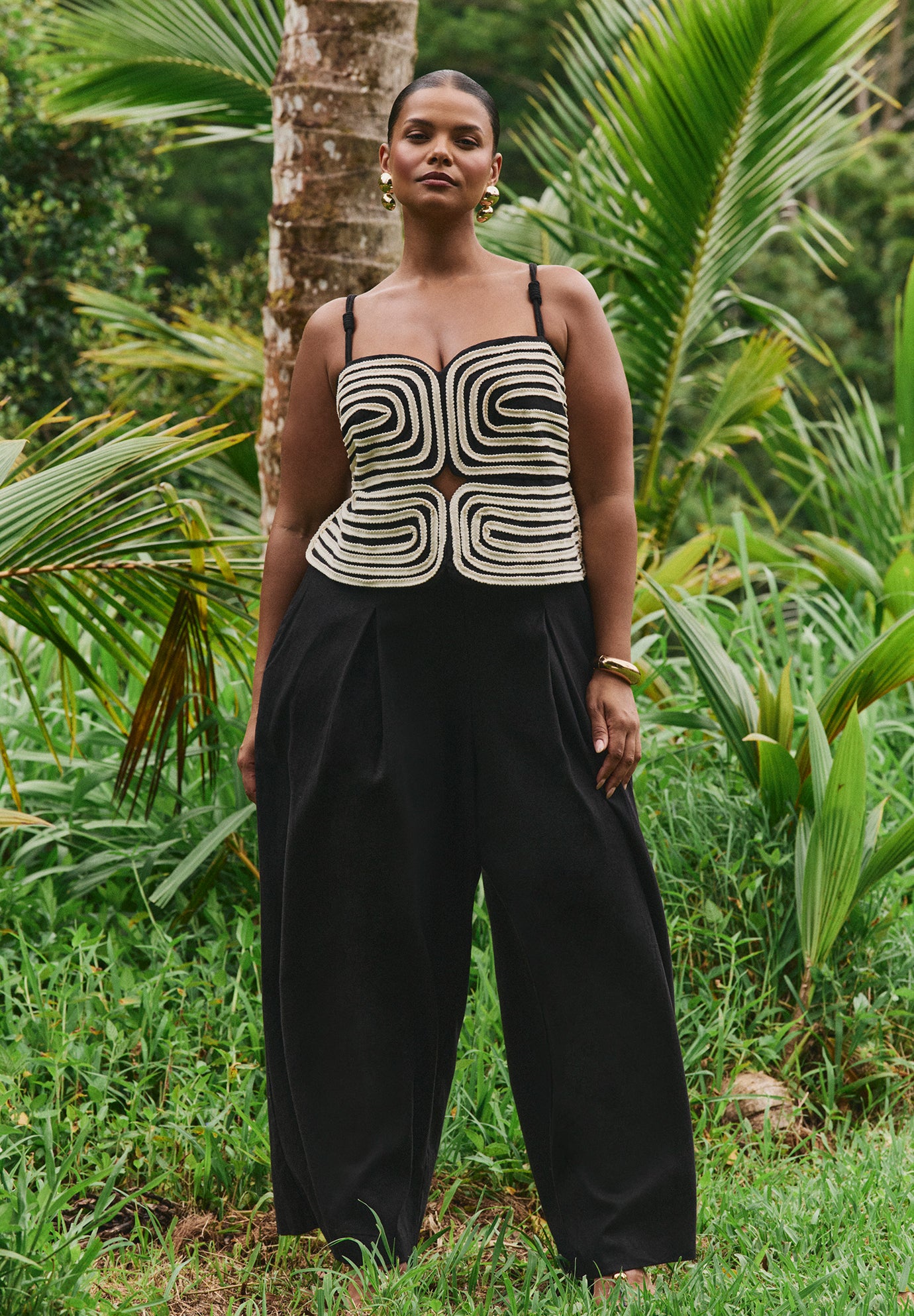 Embroidered Pleated Jumpsuit image number 0