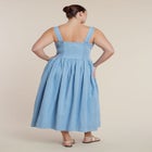 Drop-Waist Chambray Maxi Dress image number 3