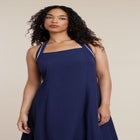 Halter Neck Poplin Midi Dress image number 3