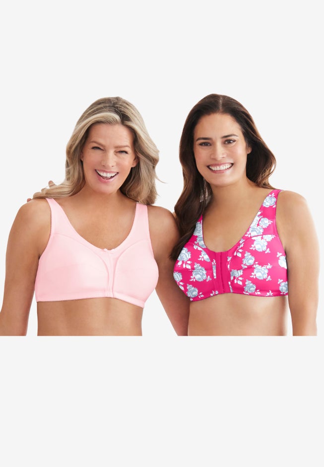 Cotton Front-Close Wireless Bra image number 5