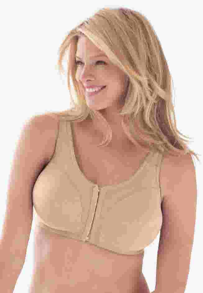 Cotton Front-Close Wireless Bra image number 0