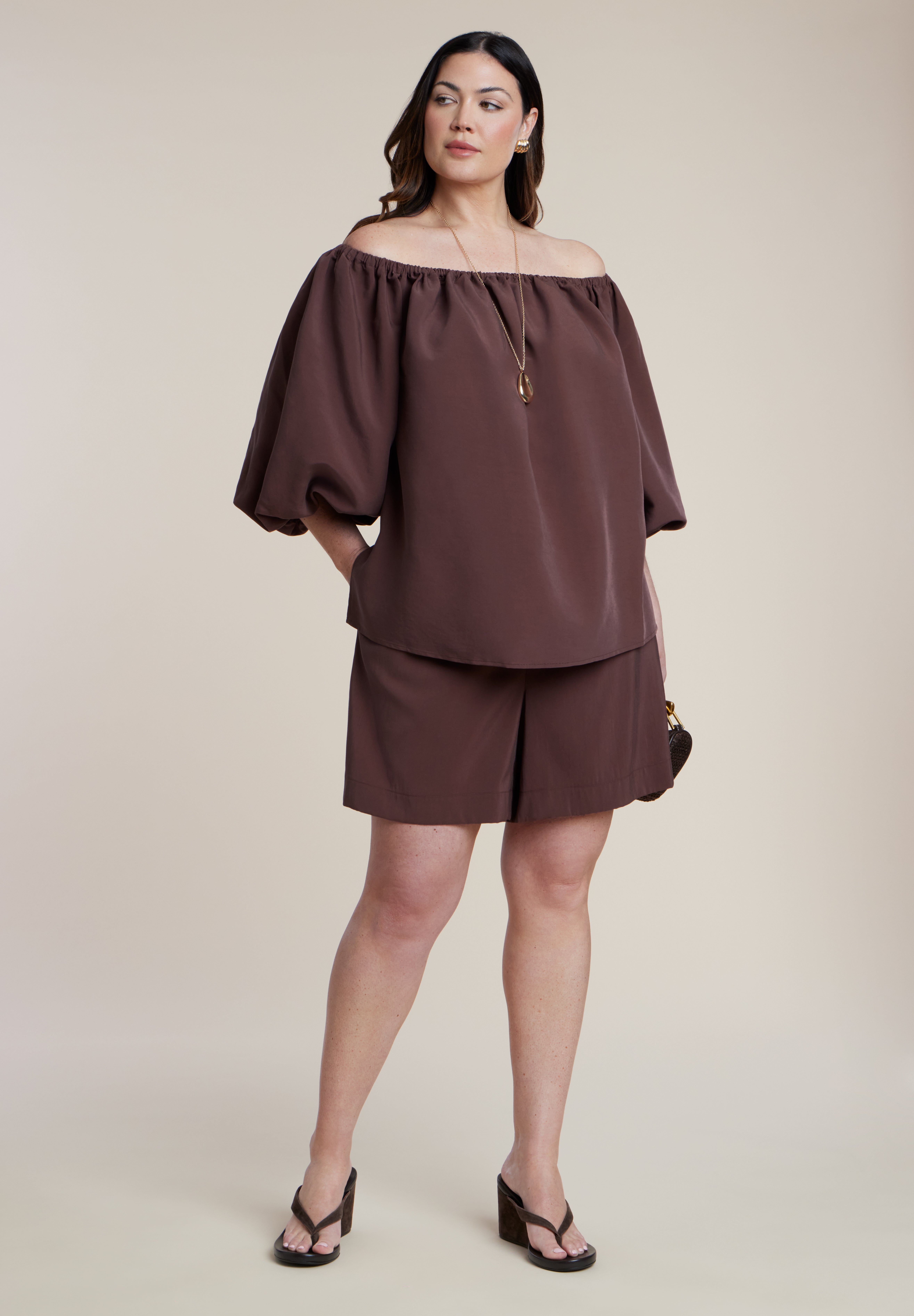 Peached Fabric Pull-On Short image number 1