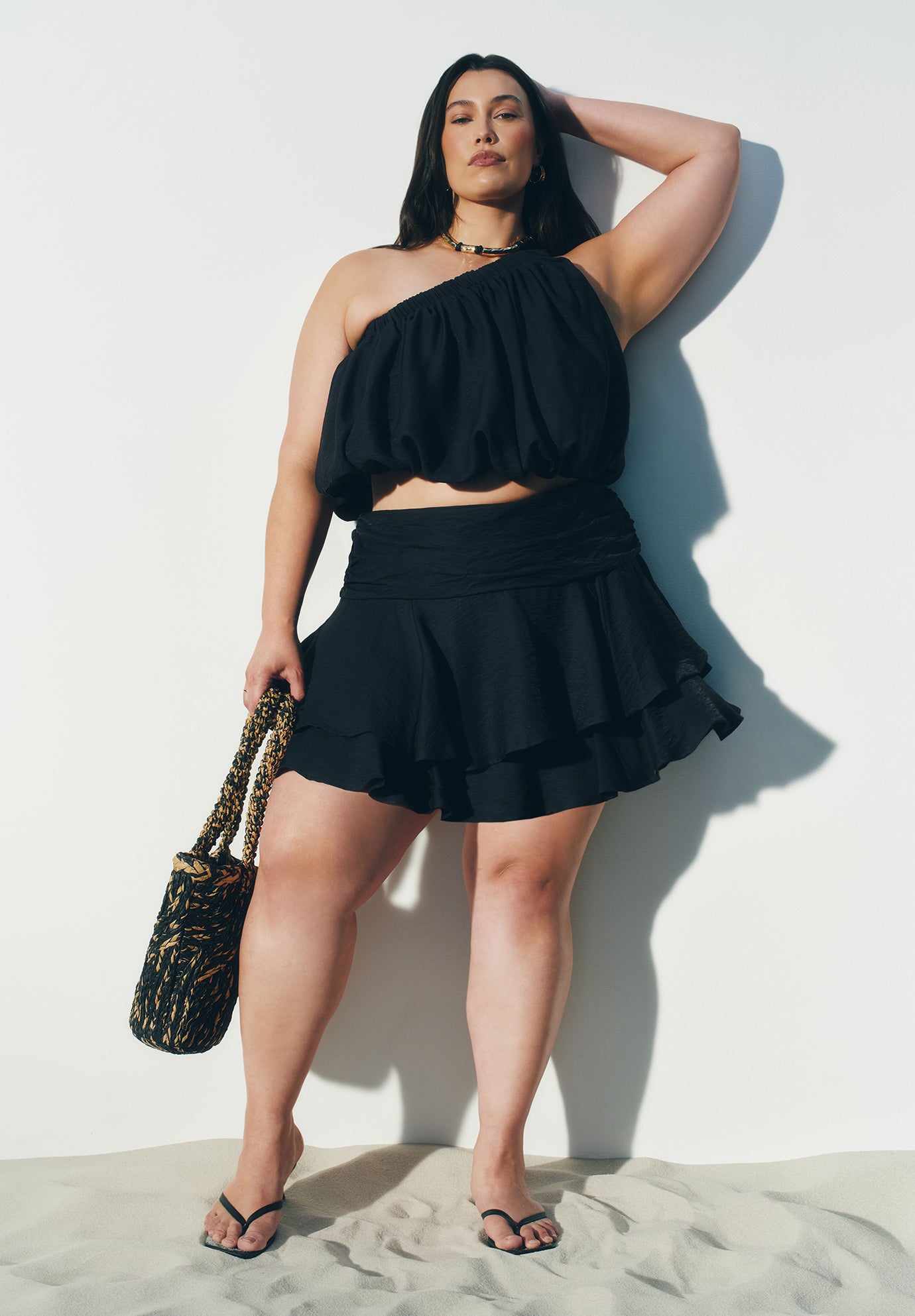 Flouncy Tiered Mini Skort image number 0