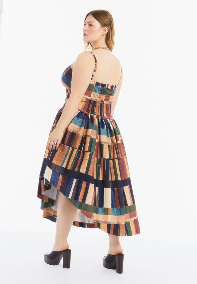 Bustier Drop Waist Midi Dress image number 1