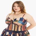 Bustier Drop Waist Midi Dress image number 2