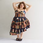 Bustier Drop Waist Midi Dress image number 3