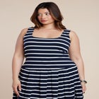 Striped Drop-Waist Bubble Maxi Dress image number 2