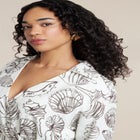 Printed Linen Mini Dress image number 5