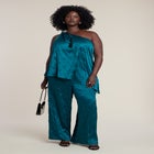 Crinkle Satin Wide-Leg Pant image number 1
