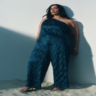 Crinkle Satin Wide-Leg Pant image number 0