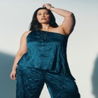 Knotted Asymmetric Crinkle Satin Top image number 0