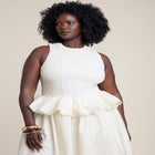 Trim Detail Peplum Midi Dress image number 2